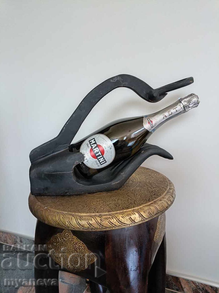 Vintage Teak Wood Bottle Rack