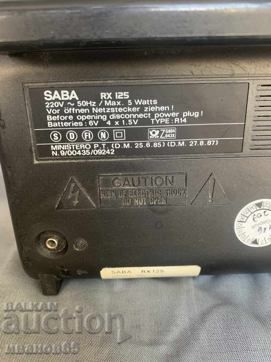 Saba RX125 Radio - 7 Saba RX125 Radio - 7