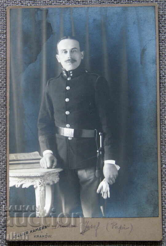 Παλιά φωτογραφία σε χαρτόνι, φωτογραφικό στούντιο Κρακοβίας Παλιά φωτογραφία σε χαρτόνι, φωτογραφικό στούντιο Κρακοβίας