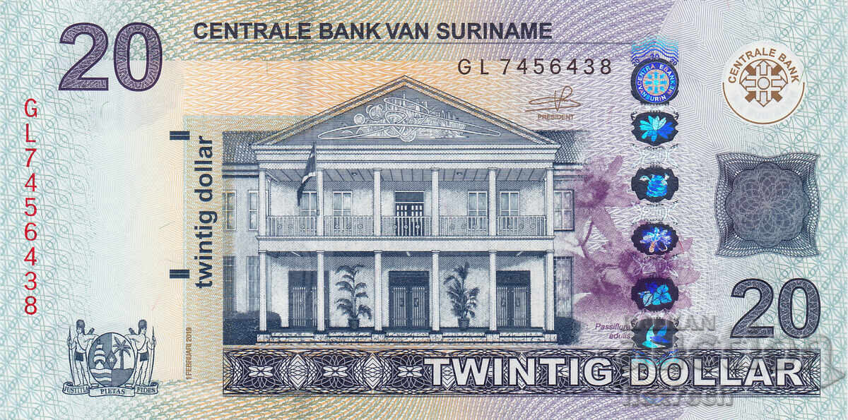 ❤️ ⭐ Σουρινάμ 2019 20 $ UNC Νέο ⭐ ❤️ με τιμή 17.99 BGN | € 9.20 ❤️ ⭐ Σουρινάμ 2019 20 $ UNC Νέο ⭐ ❤️ με τιμή 17.99 BGN | € 9.20