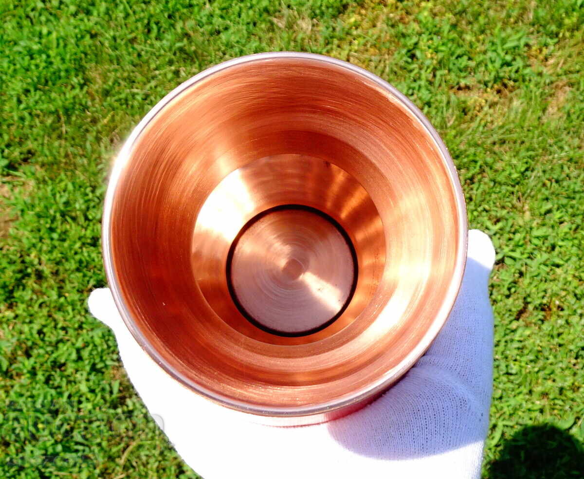 Cana de vin din cupru, carafă, vas, cupru roșu pur, fără cusături cu preț 86.00 BGN | € 43.97