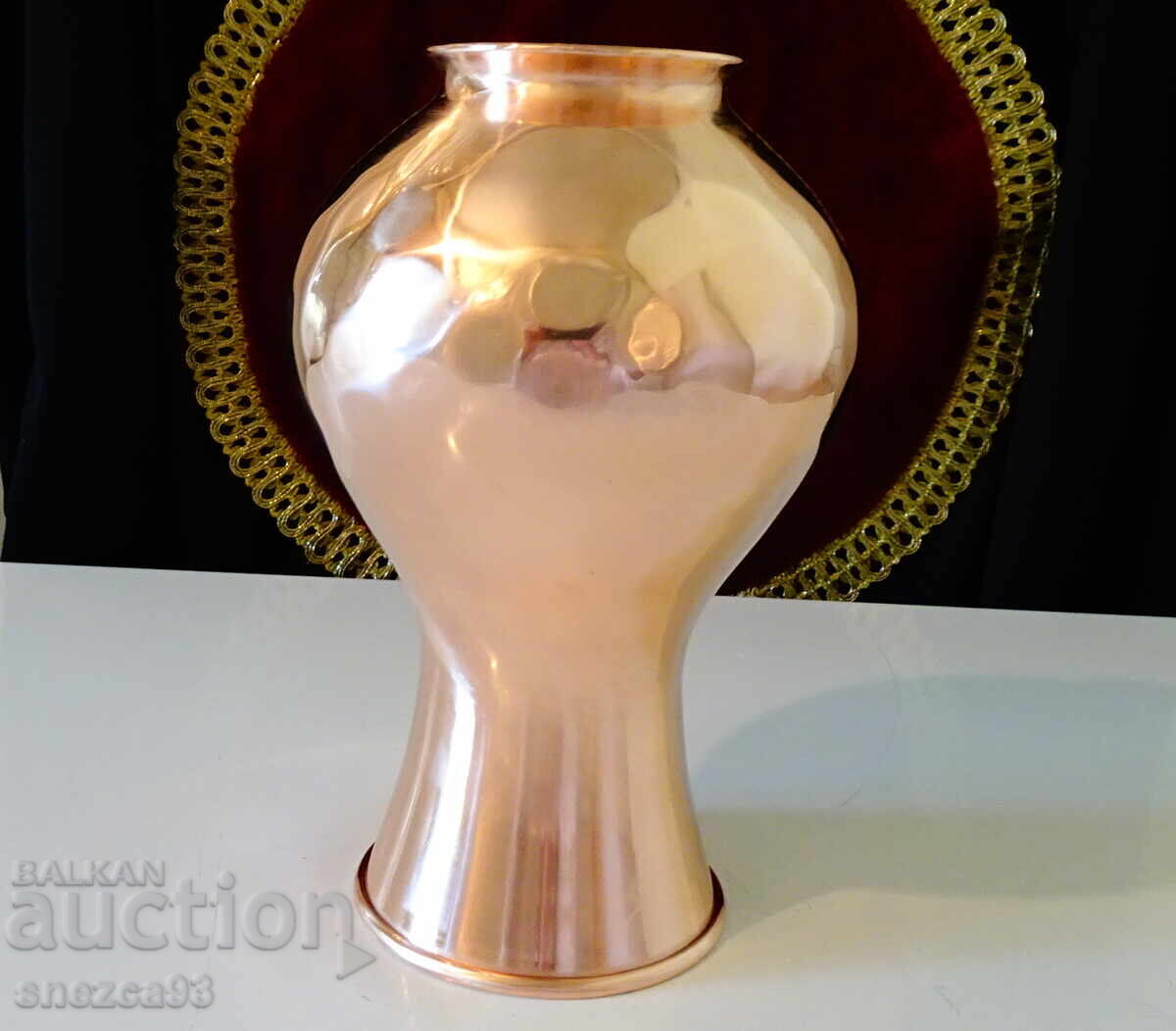 Licitație Cana de vin din cupru, carafă, vas, cupru roșu pur, fără cusături