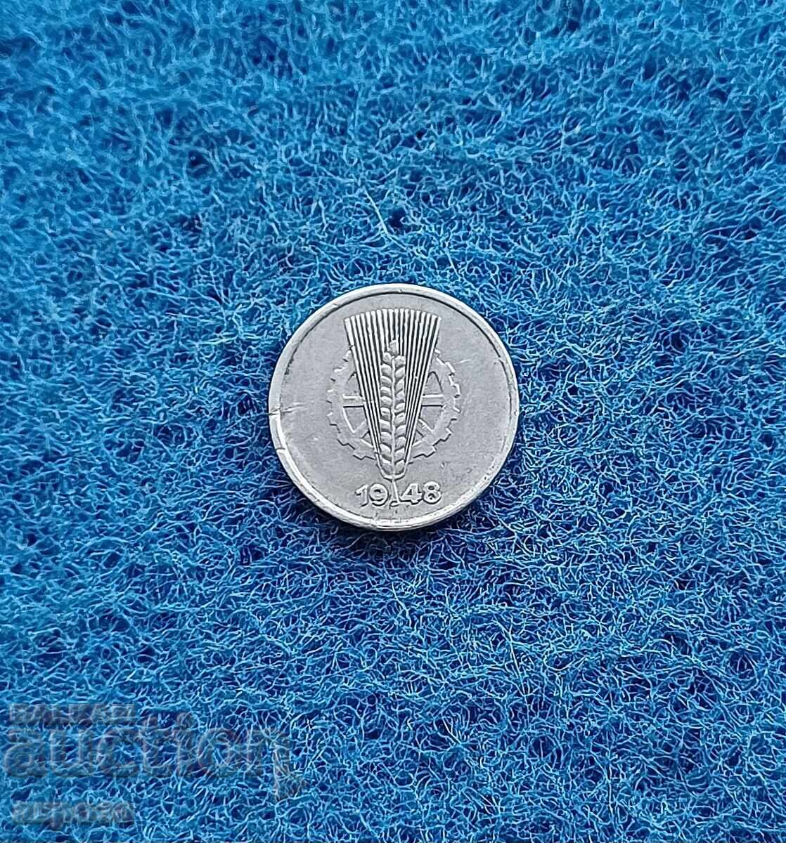 1 πφέννιγκ GDR 1948 με τιμή 3.20 BGN | € 1.64