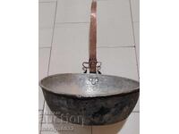 Стар меден тиган, бакър, тава, меден съд