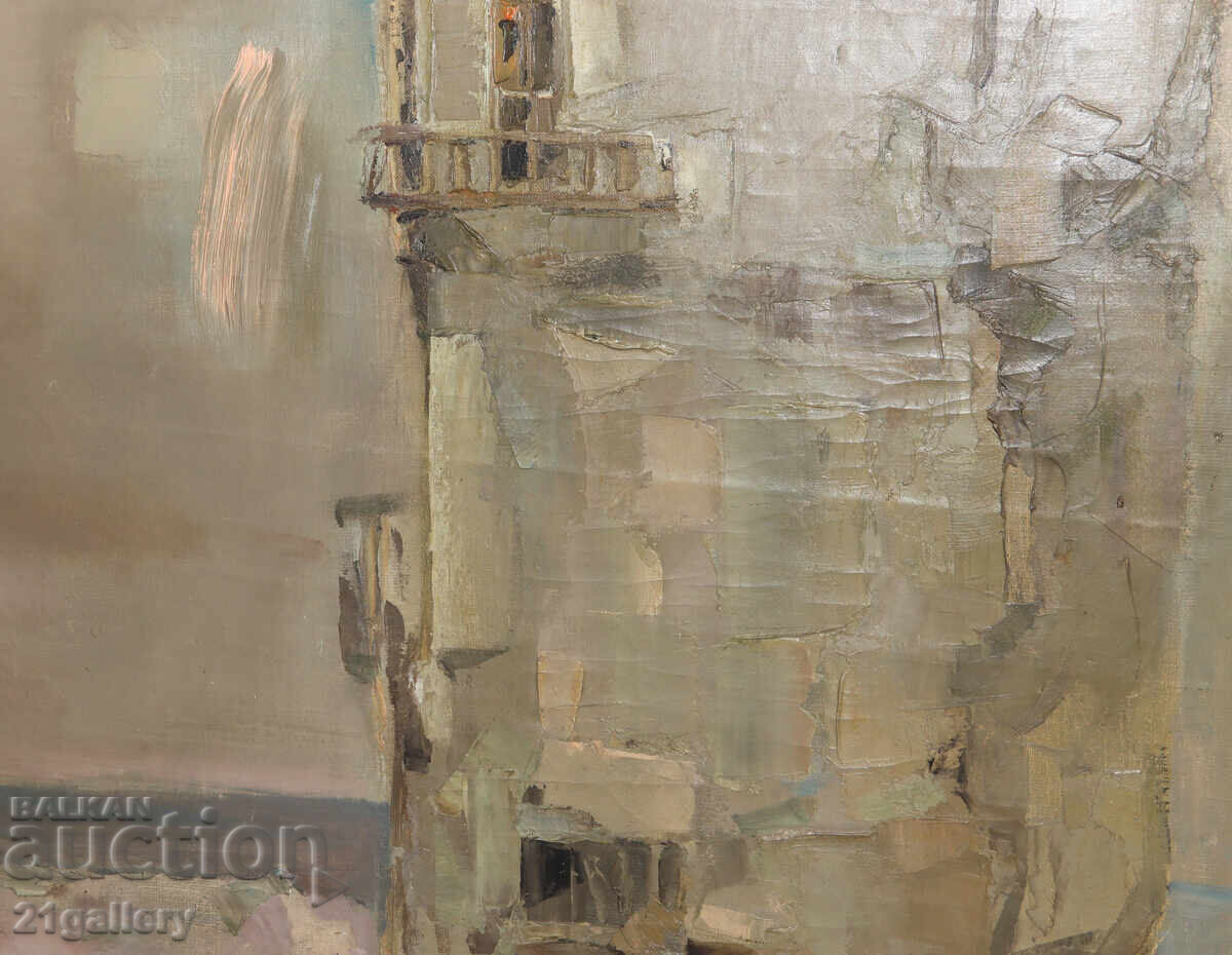 P. Tsanov / Oil paints, landscape with a seaside house - 5