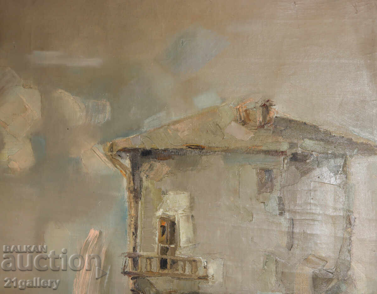 P. Tsanov / Oil paints, landscape with a seaside house - 6