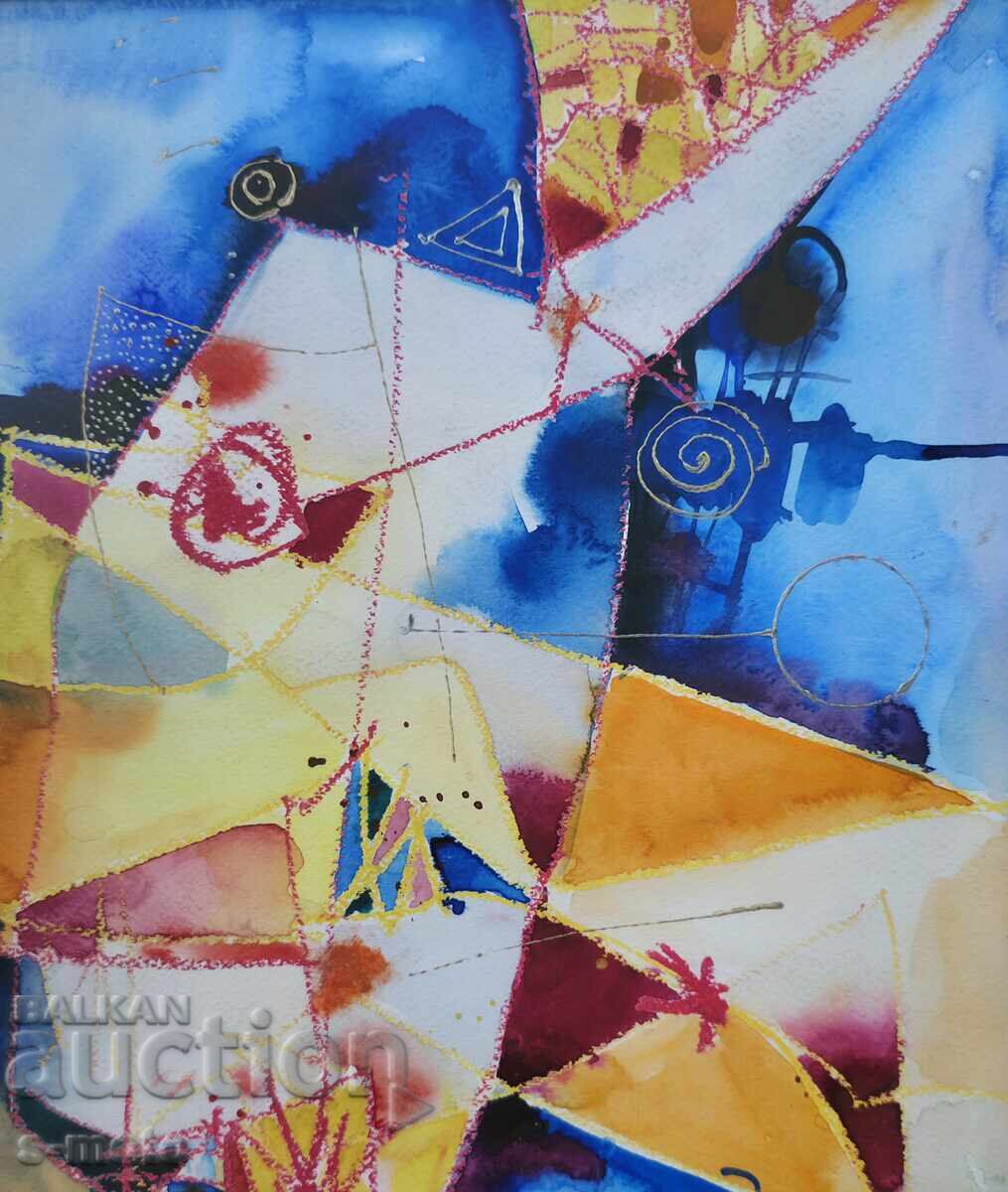 Vladimir Zapryanov, watercolor painting, abstract landscape - 7