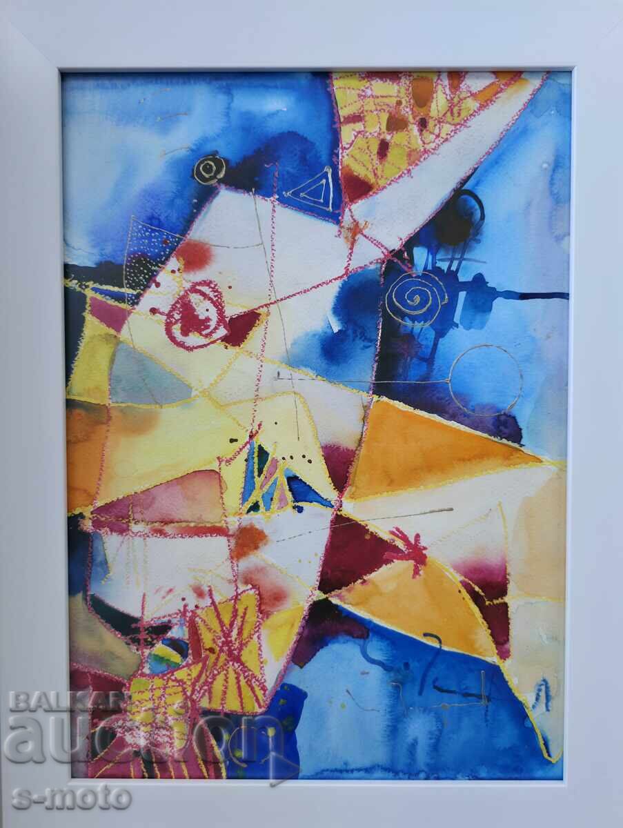 Vladimir Zapryanov, watercolor painting, abstract landscape