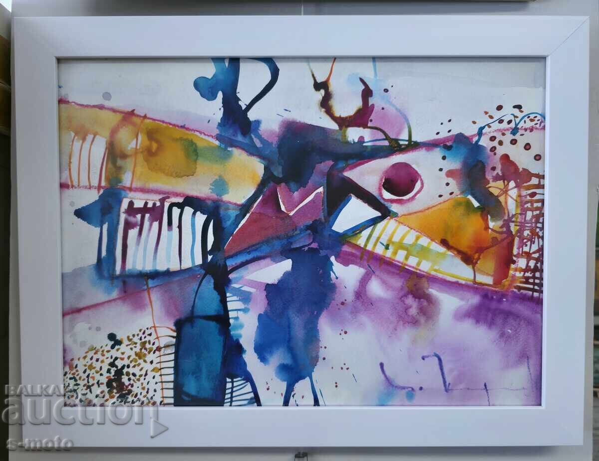 Βλαντιμίρ Ζαπριάνοφ, ακουαρέλα, αφηρημένο τοπίο με τιμή 700.00 BGN | € 357.90