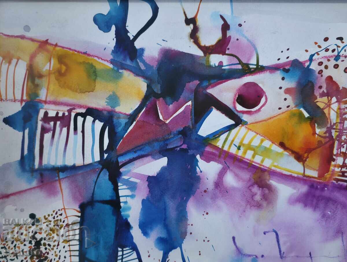 Παράδοση Βλαντιμίρ Ζαπριάνοφ, ακουαρέλα, αφηρημένο τοπίο