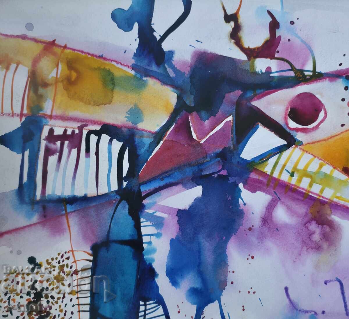 Βλαντιμίρ Ζαπριάνοφ, ακουαρέλα, αφηρημένο τοπίο - 5