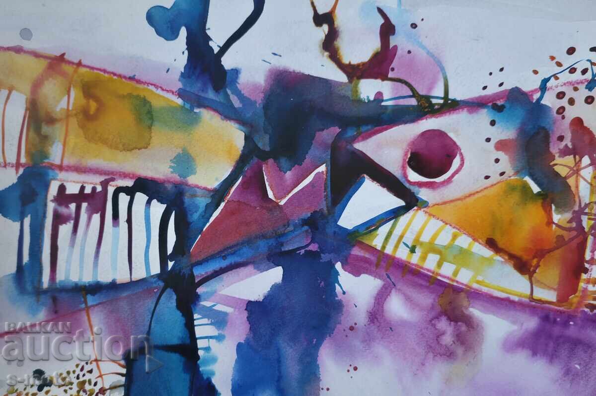 Βλαντιμίρ Ζαπριάνοφ, ακουαρέλα, αφηρημένο τοπίο - 7