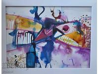 Vladimir Zapryanov, watercolor painting, abstract landscape