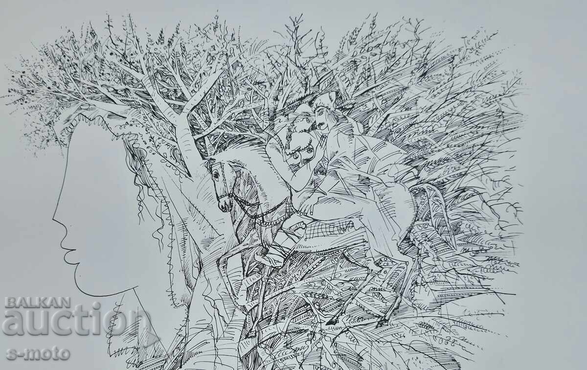 Hristo Panev (1942 - ) Graphics, lithograph 1998 - 6