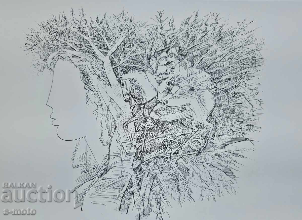 Hristo Panev (1942 - ) Graphics, lithograph 1998