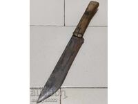 Cuțit de cioban forjat manual vechi, lamă