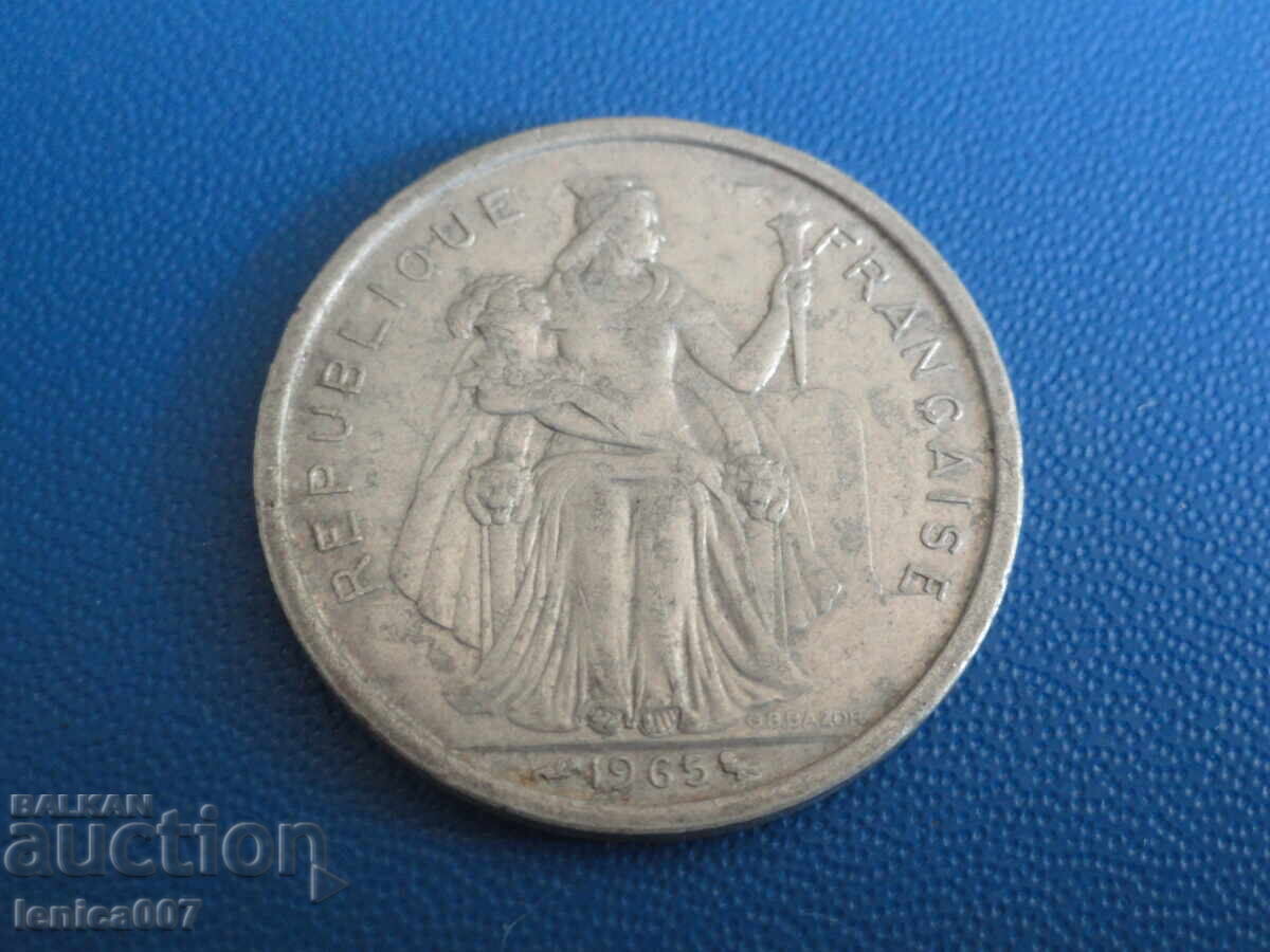 Auction  French Polynesia 1965 - 2 Francs