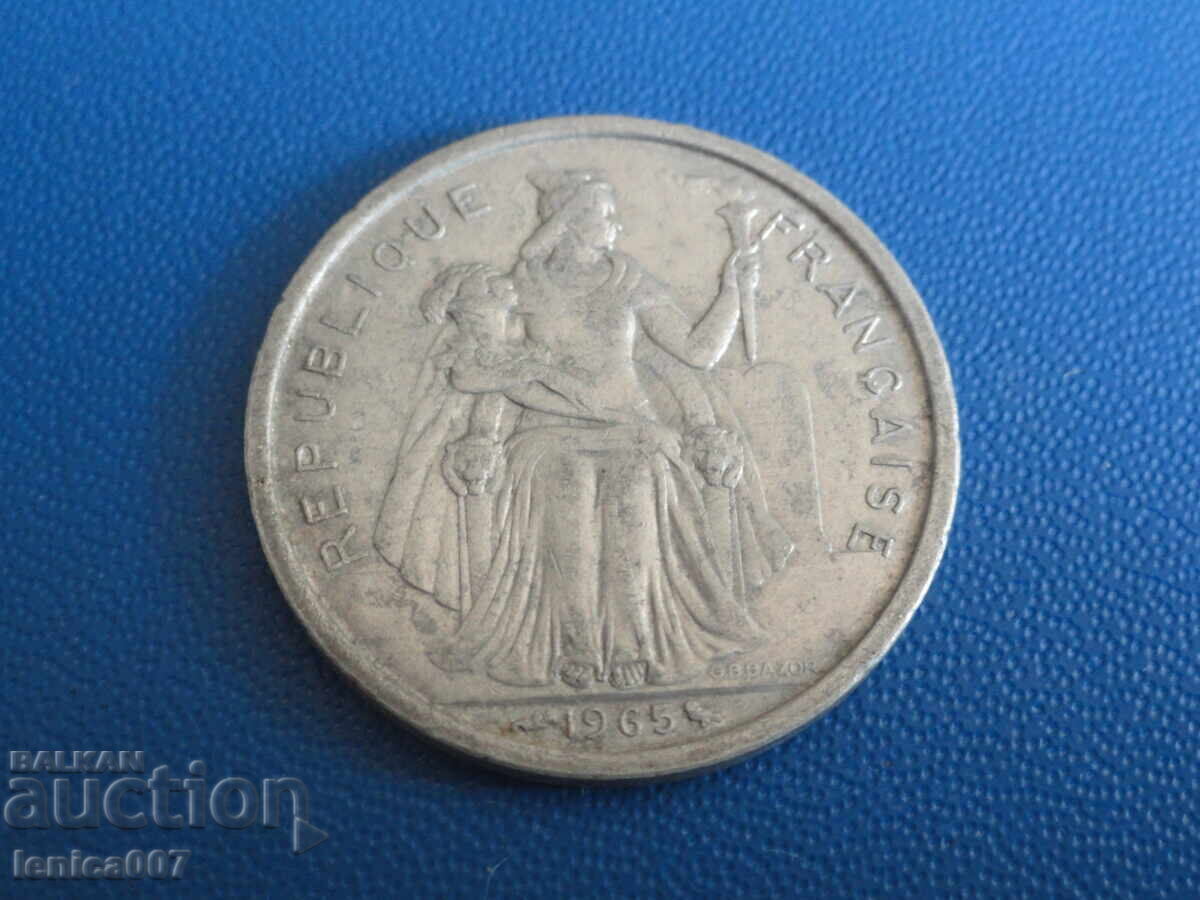 Френска Полинезия 1965г. - 2 франка - 5