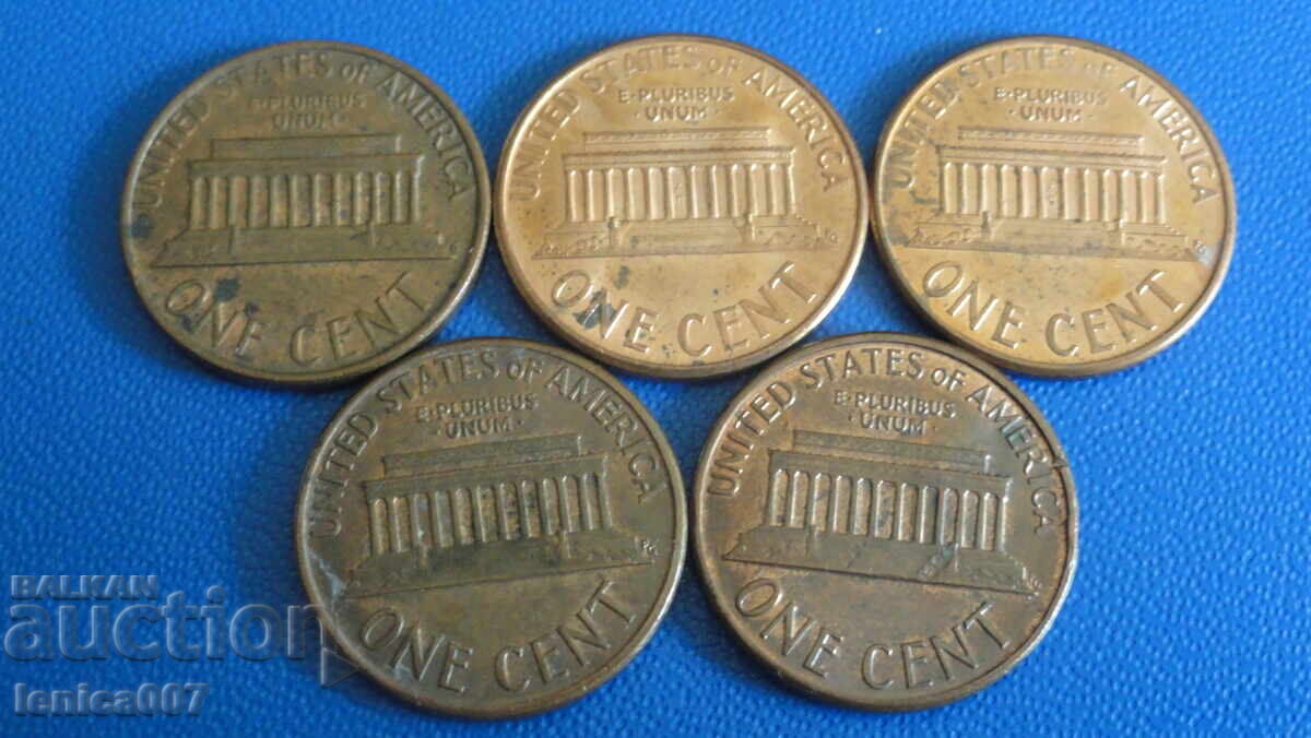 SUA - 1 cent (5 bucăți) - 6