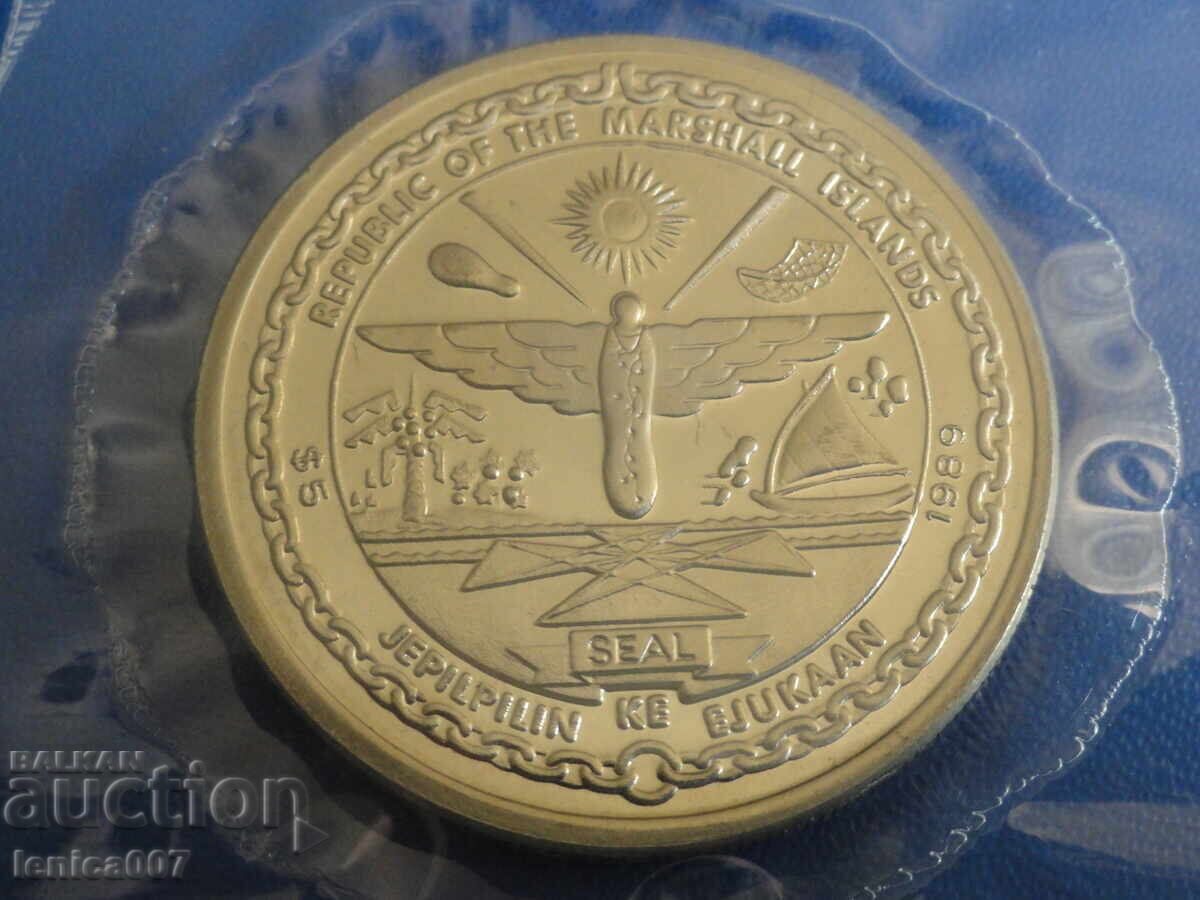 Marshall Islands 1989 - $5 20th Anniversary of the Moon Landing - 6 Marshall Islands 1989 - $5 20th Anniversary of the Moon Landing - 6