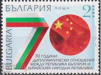 Καθαρό γραμματόσημο Διπλωματικές σχέσεις με Κίνα 2019 Βουλγαρία