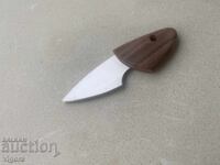 Mini knife with sheath, steel, 54x104 mm