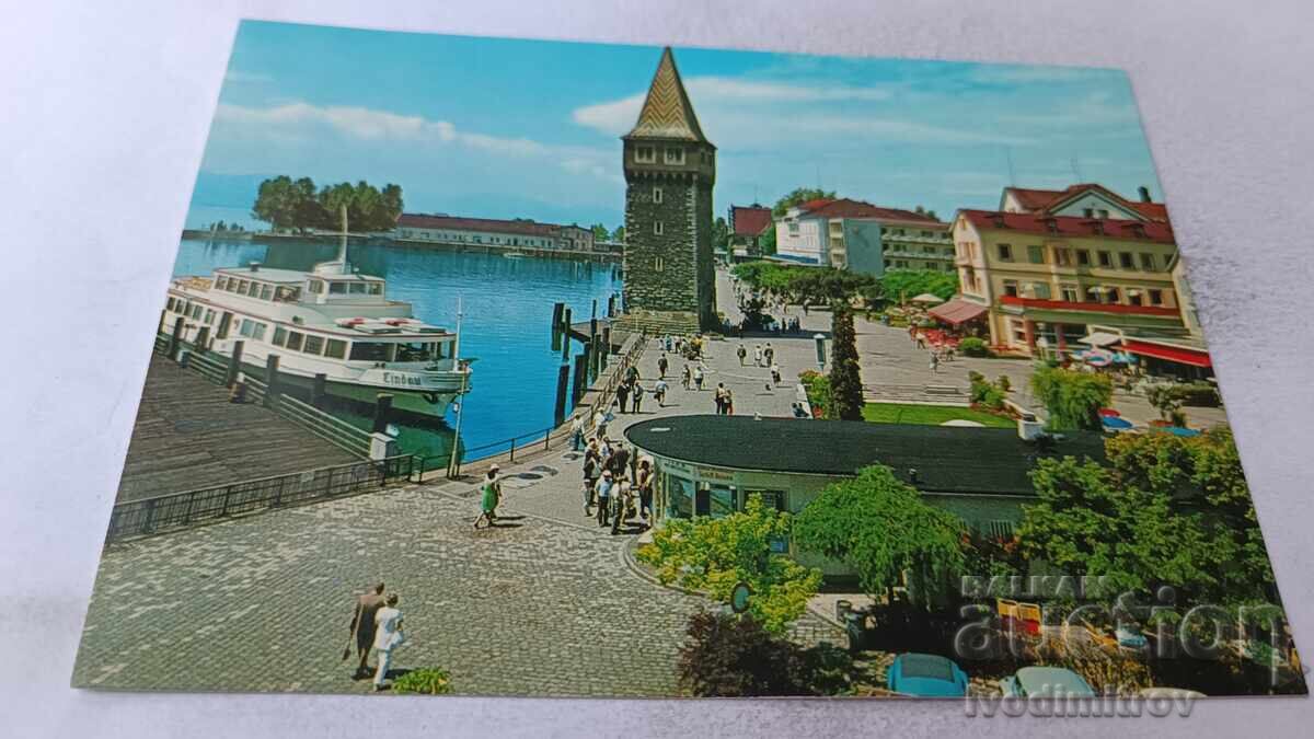 Cartolină poștală Lindau Hafen mit Mangturm Cartolină poștală Lindau Hafen mit Mangturm