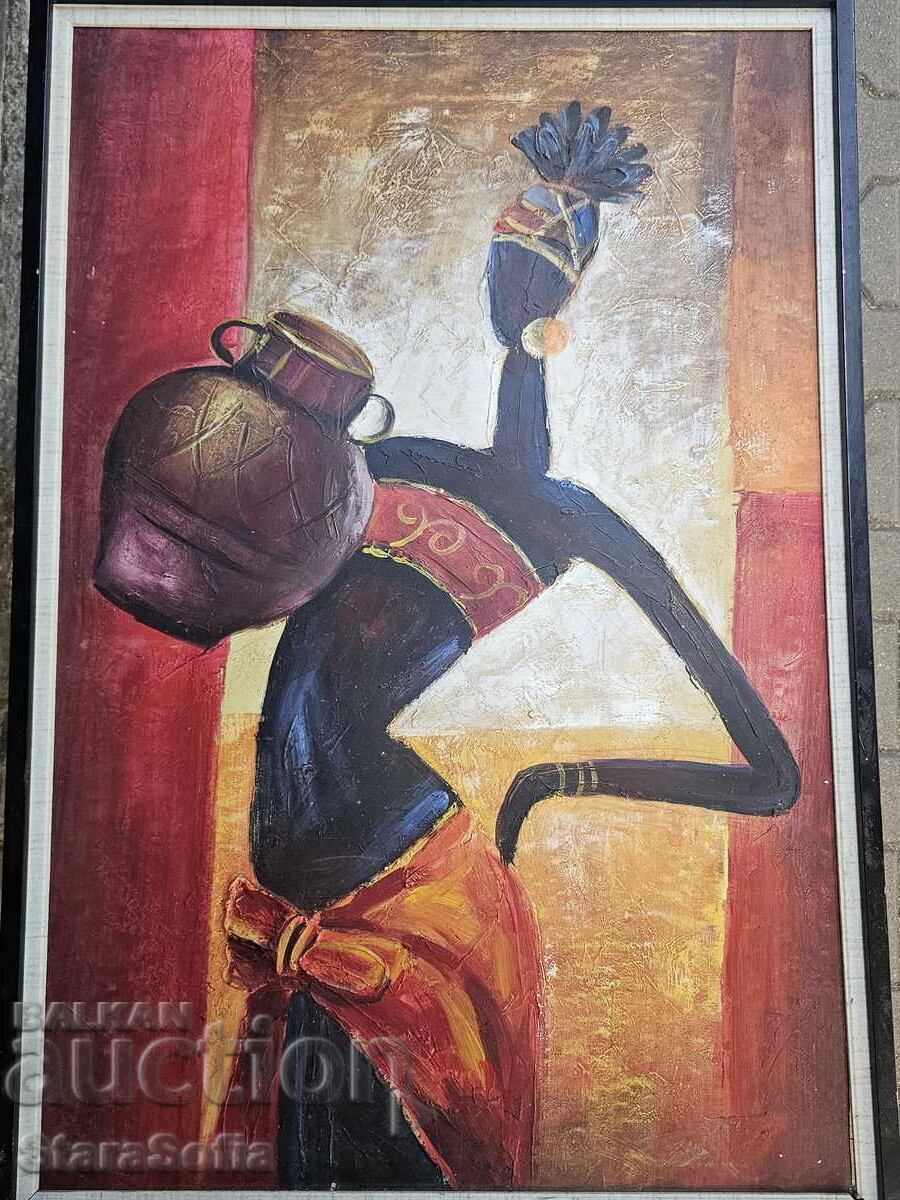 Licitație Tablou mare în ulei, pânză