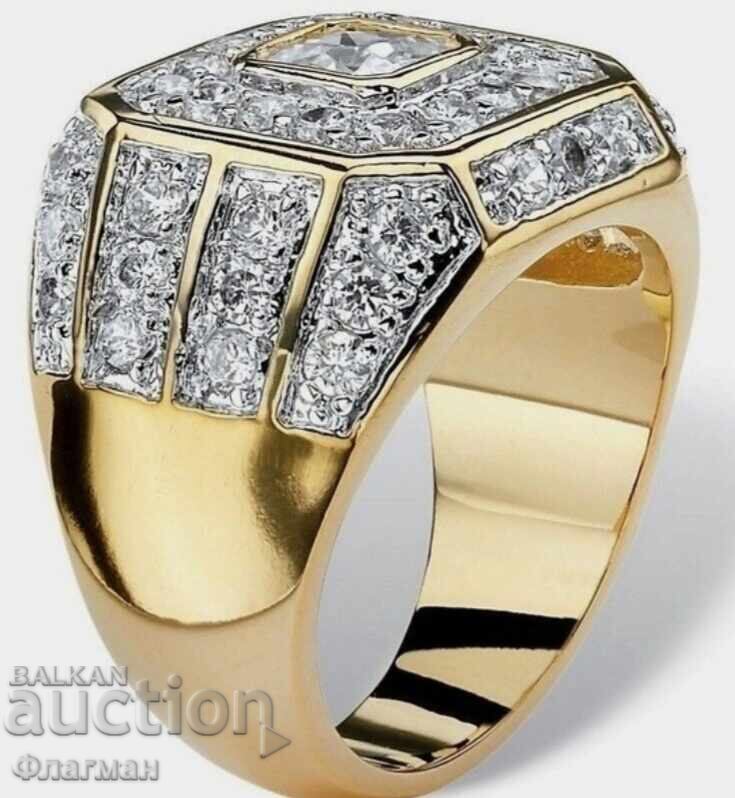 Inel bărbătesc placat cu aur / 30 Inel bărbătesc placat cu aur / 30
