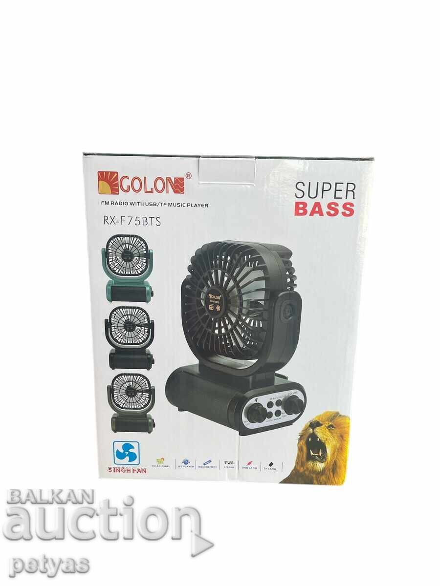 Solar Radio-Fan, GOLON RX-F75BTS - 6