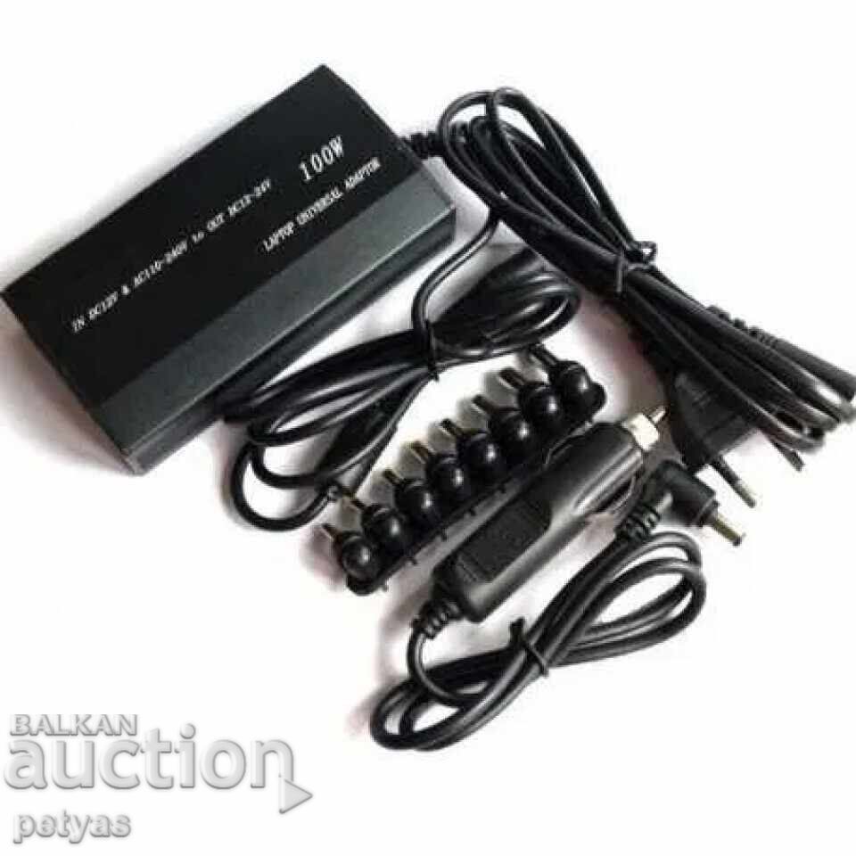 Încărcător laptop combinat 12/24 Volți -220 V -100 W - 5