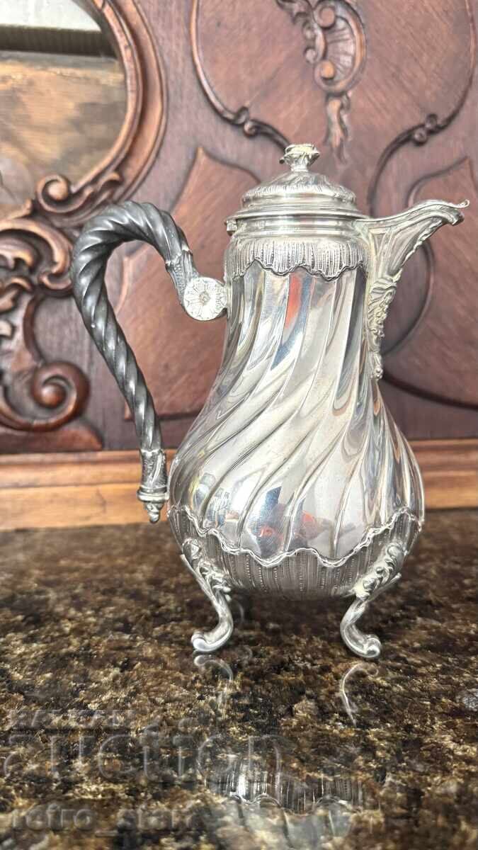 Licitație Cană de cafea din argint antic, 1888-1892, Paul Canaux Licitație Cană de cafea din argint antic, 1888-1892, Paul Canaux