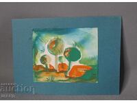 Old Master's drawing watercolor painting landscape trees