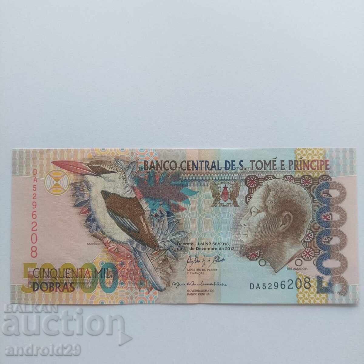 50000 Δόμπρα/Dobras Σάο Τομέ και Πρίνσιπε 2013 - Τραπεζογραμμάτιο UNC