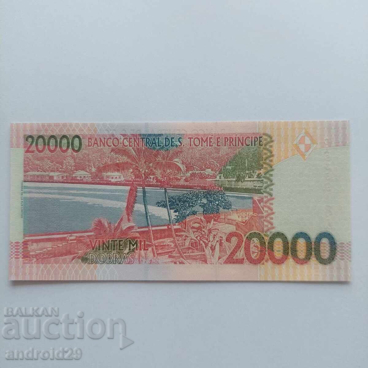 20000 Dobras Sao Tome and Principe 2013 - Banknote UNC with price € 6.14 | 12.01 BGN