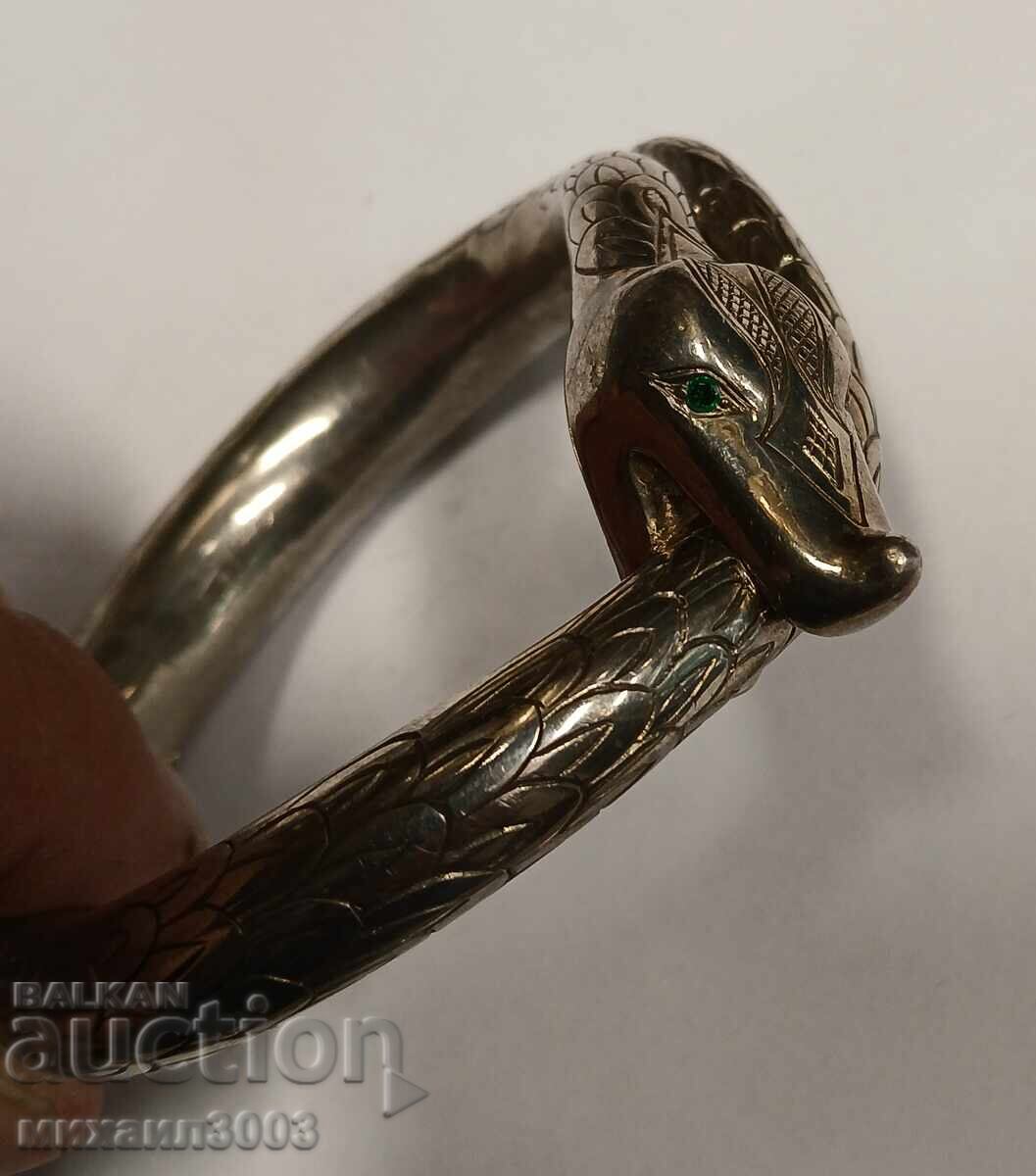 Silver Handmade Bracelet in the Shape of a Snake with price 599.00 BGN | € 306.26