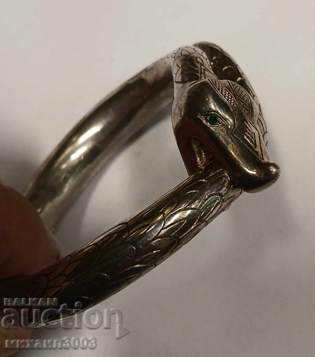 Silver Handmade Bracelet in the Shape of a Snake with price € 459.65 | 899.00 BGN