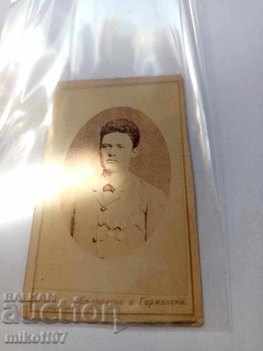 Фотография стара снимка картон Анастас Белковски