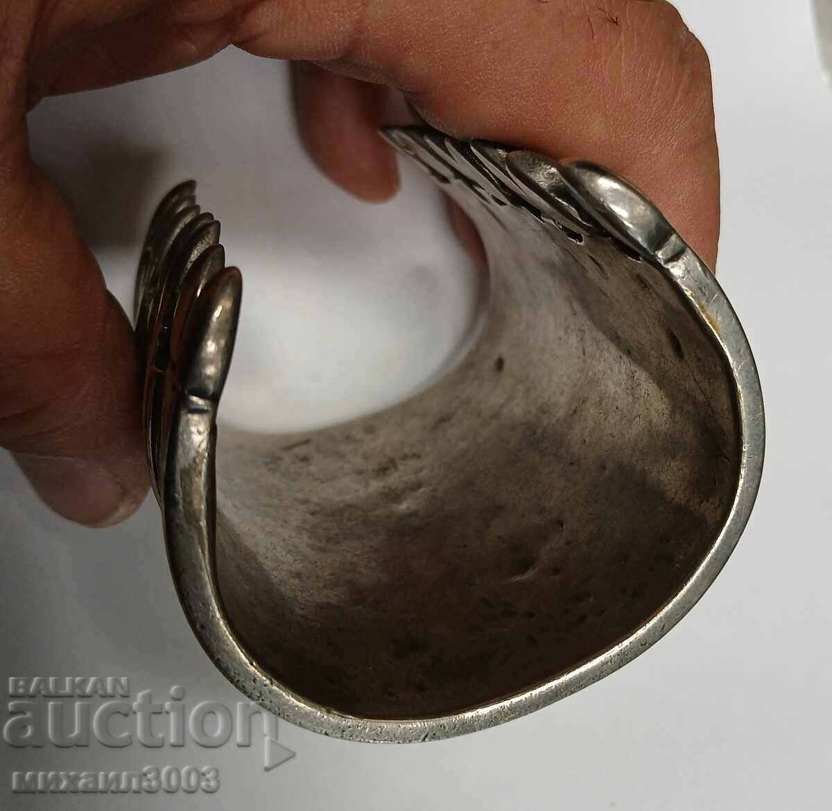 BRĂȚARĂ DIN ARGINT VECHE DE COLECȚIE, LUCRARE MANUALĂ - 5