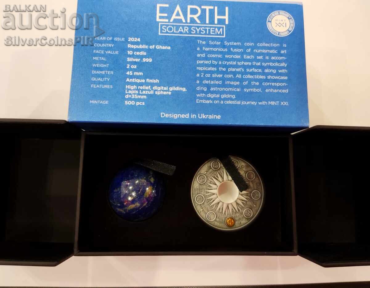Auction Silver 2 oz Earth Solar System 2024 Ghana Auction Silver 2 oz Earth Solar System 2024 Ghana