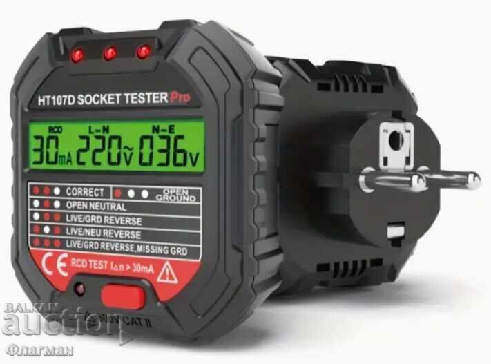 Συσκευή Δοκιμής Πριζών AC Τάσης, Δοκιμή RCD Συσκευή Δοκιμής Πριζών AC Τάσης, Δοκιμή RCD