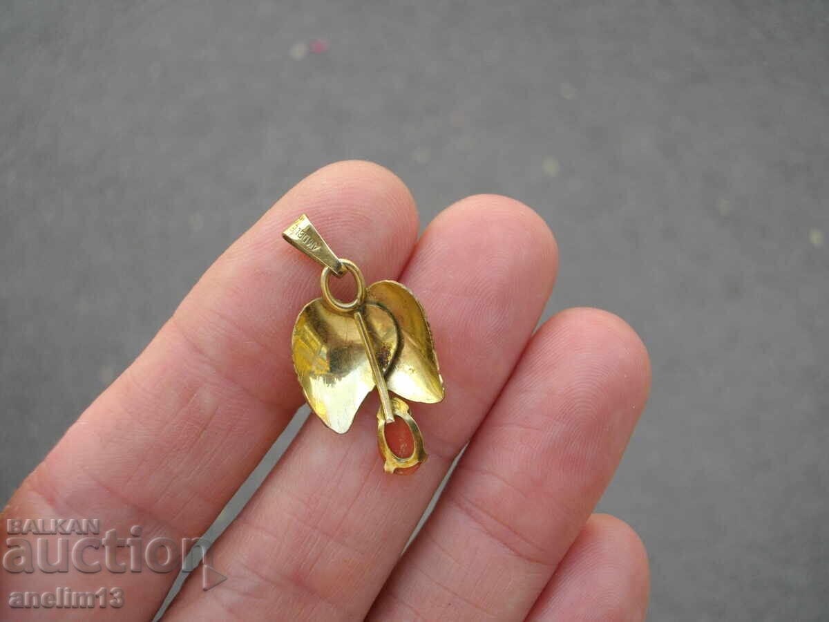 ΠΑΛΑΙΟ ΕΠΙΧΡΥΣΩΜΕΝΟ ΜΕΝΤΑΓΙΟΝ ΜΕ ΚΟΡΑΛΙ - 6