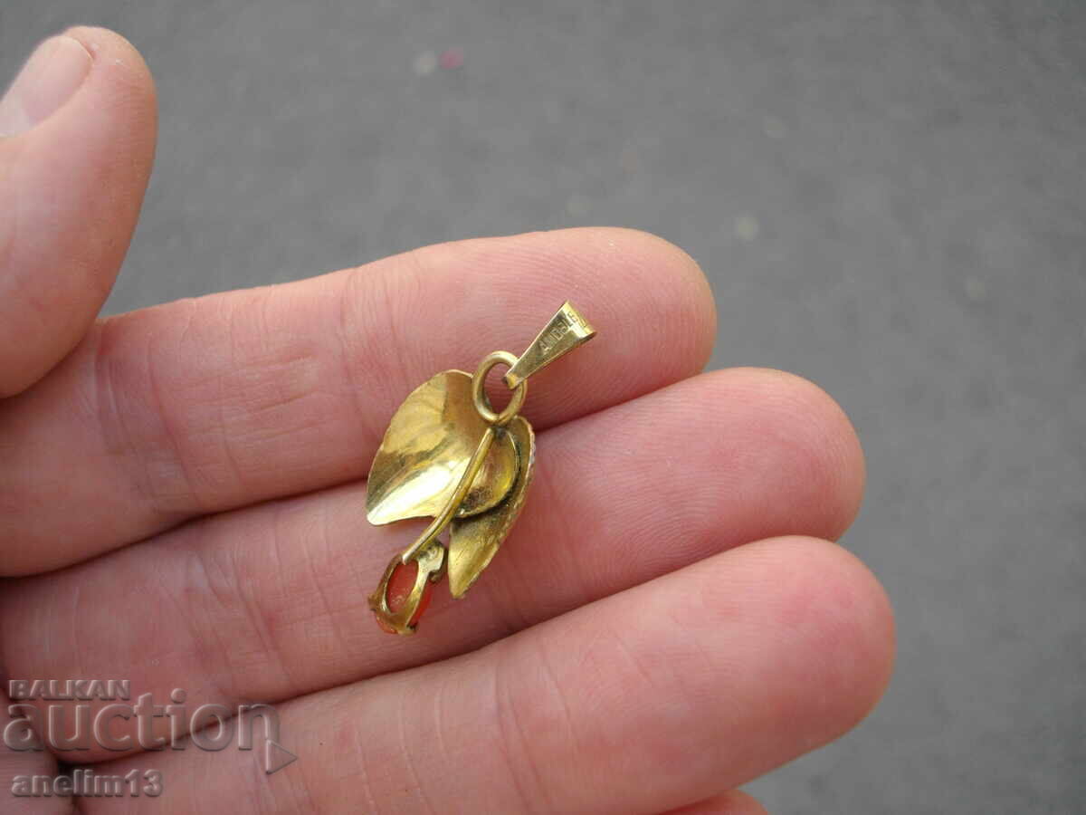 ΠΑΛΑΙΟ ΕΠΙΧΡΥΣΩΜΕΝΟ ΜΕΝΤΑΓΙΟΝ ΜΕ ΚΟΡΑΛΙ - 7