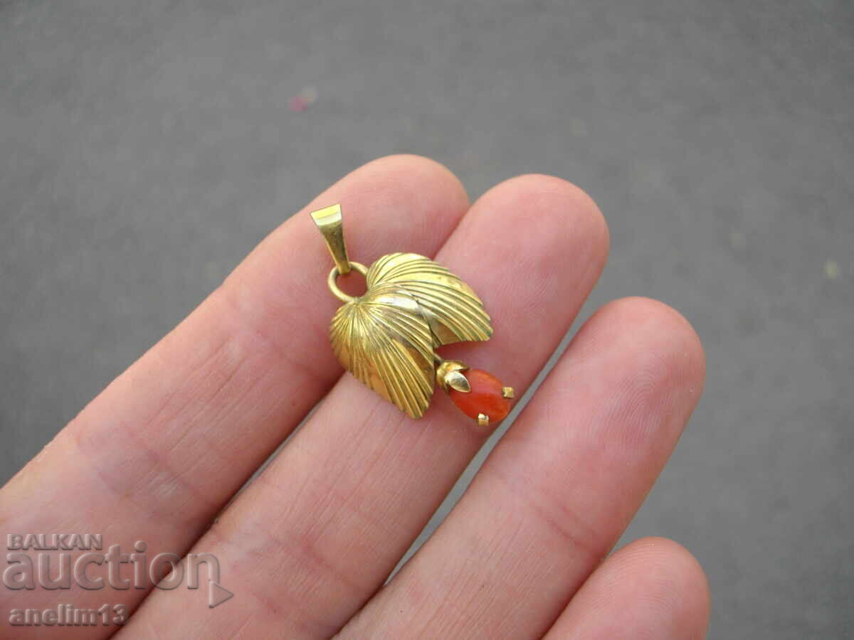 ΠΑΛΑΙΟ ΕΠΙΧΡΥΣΩΜΕΝΟ ΜΕΝΤΑΓΙΟΝ ΜΕ ΚΟΡΑΛΙ