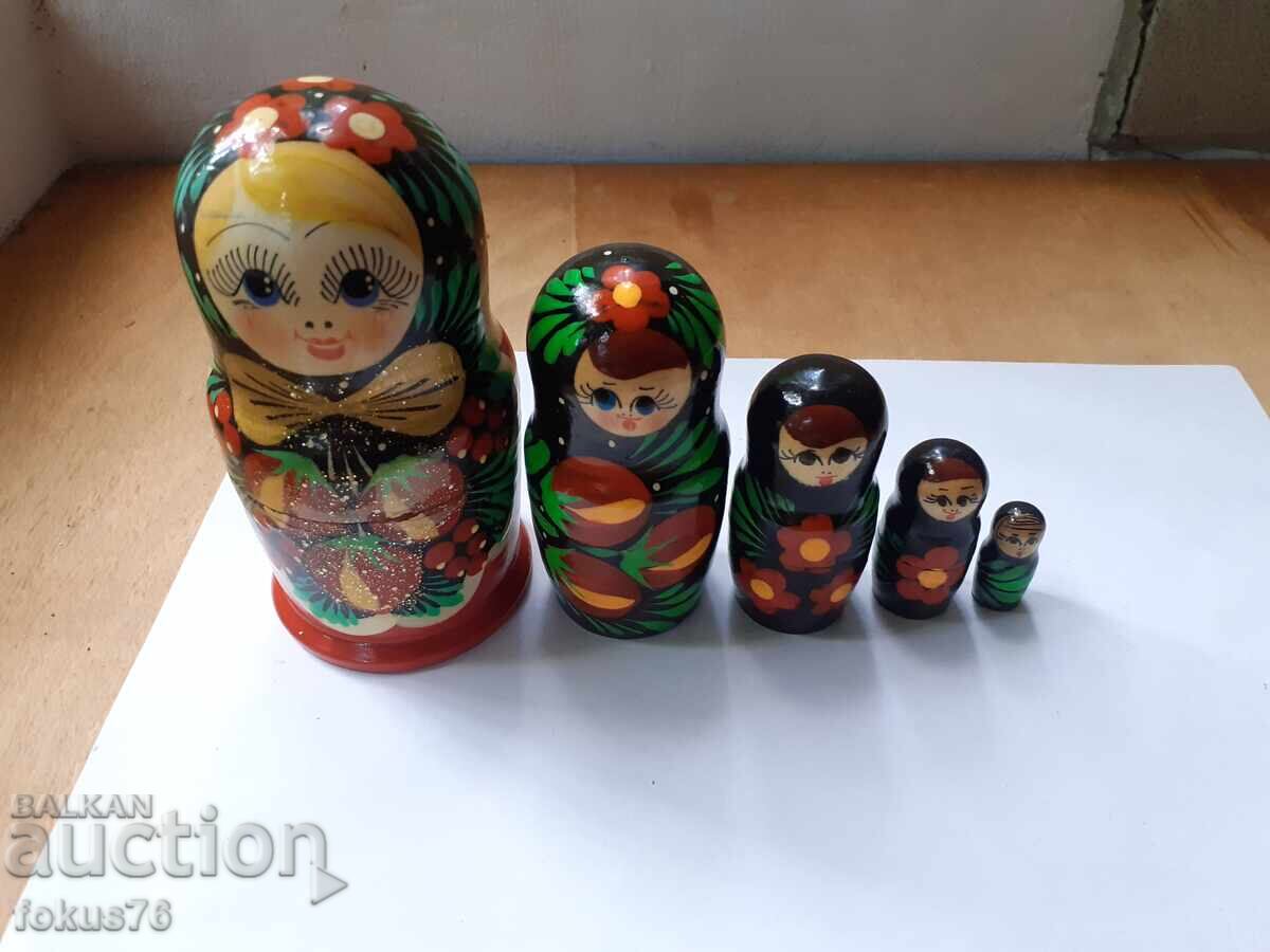 Russian wooden matryoshka doll 5 in 1 - 5 Russian wooden matryoshka doll 5 in 1 - 5