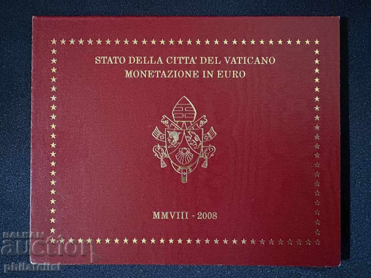 Ватикана 2008 г. - комплектен сет от 1 цент до 2 евро BU