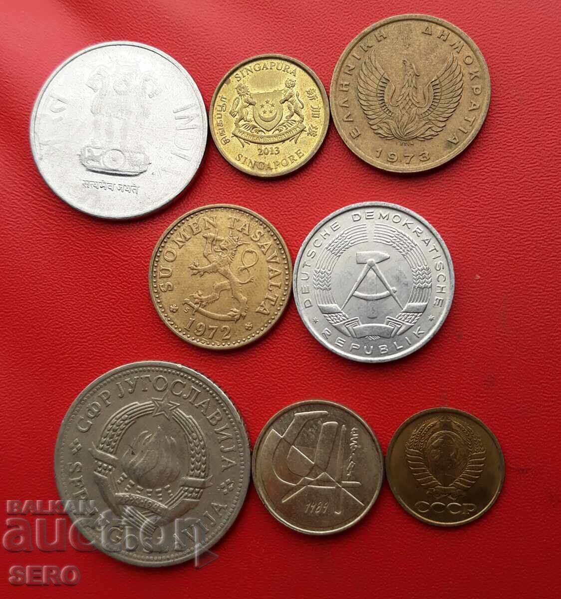 Смесен лот от 8 монети с цена 1.00 лв. | € 0.51