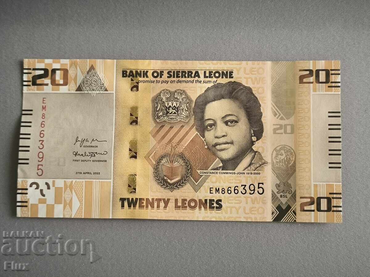 Banknote - Sierra Leone - 20 Leones UNC | 2022