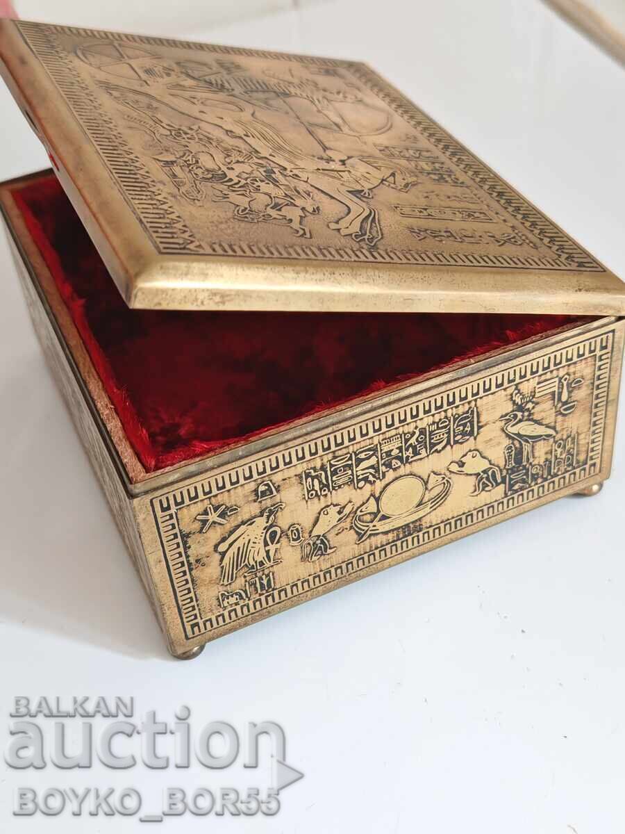 Antique Egyptian Jewelry Box Bronze with Gilding - 5 Antique Egyptian Jewelry Box Bronze with Gilding - 5