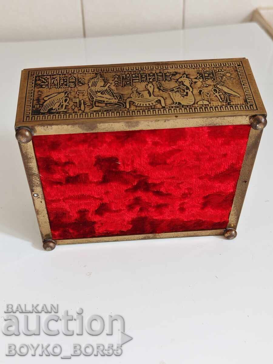 Antique Egyptian Jewelry Box Bronze with Gilding - 6 Antique Egyptian Jewelry Box Bronze with Gilding - 6